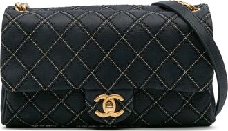 Chanel Pre-owned Womens Classic Flap Quilted Shoulder Bag - Black Leather - One Size