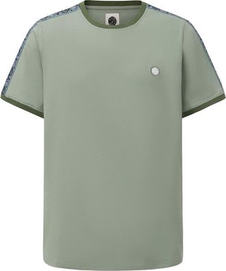 Pretty Green Heren Paisley Logo T-Shirt (Lichtgroen)