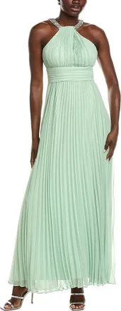 Eliza J Folded Embellished Neck Strap Gown