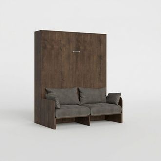 Itamoby Cama Matrimonial Abatible Con Sof&aacute; Sof&agrave; Kentaro - Marr&oacute;n Nuez