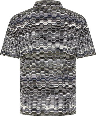Missoni Mens Bicolor Cotton Polo Shirt