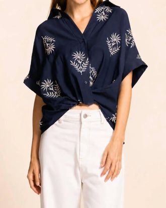 Pink Martini Womens Reese Top In Blue