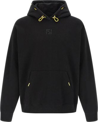 Fendi Cotton Sweatshirt - Heren - Hoodies - Zwart - M - Katoen - Hoodies & sweatvesten