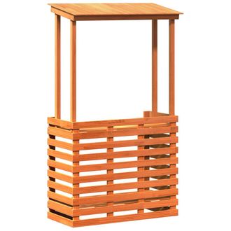 vidaXL Mesa Alta Bar De Jard&iacute;n Madera Maciza Marr&oacute;n 112,5x57x195,5 Cm Vidaxl