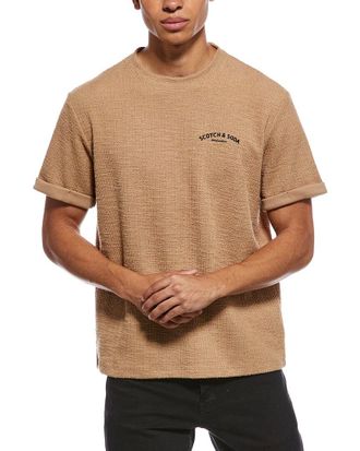Scotch & Soda Textured Slub Interlocking T-Shirt