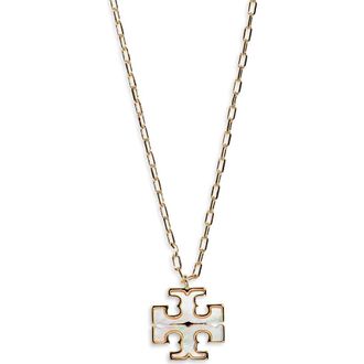 Tory Burch Moondance Mother of Pearl Pendant Necklace in Tory Gold /Mother Of Pearl at Nordstrom