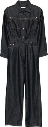 Iro Long-sleeve Denim Jumpsuit