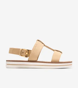 Cole Haan Womens Pinch Long-Weekender Sandals - Beige Size 10.5