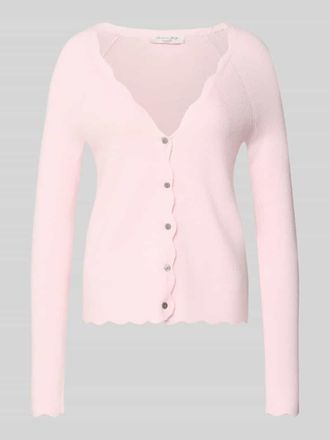 Christian Berg Strickcardigan aus Viskose-Mix in Hellrosa, Gr&ouml;&szlig;e XXL