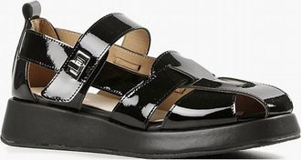 All Black Womens Patty Lock Flats In Black