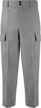 Pantaloni Torino Wollen broek met meerdere zakken - Heren - Straight fit broeken - Grijs - W36 - Wol - Broeken