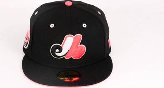 New Era Mens 59Fifty Montreal Expos 35Th Anniversary Wrestling Pack Fitted Hat In Black