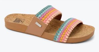 Reef Womens Cushion Vista Flat Sandals In Sherbet Multi