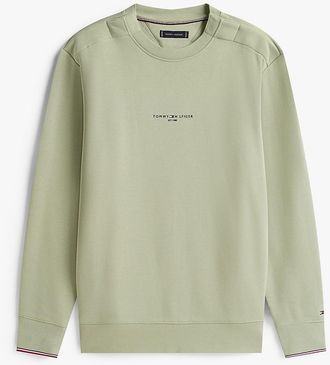 Tommy Hilfiger Mens Tommy Logo Tipped Sweatshirt - Green - XL