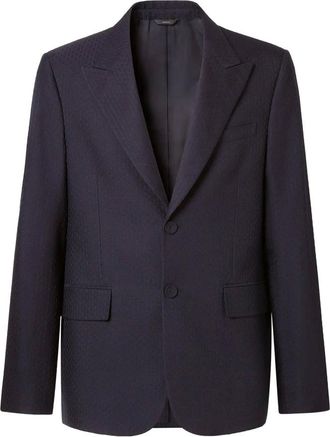 Fendi Formal Blazers, male, Blue, Size: XL Single-breasted Jacket