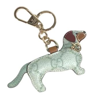 Gucci Pre-owned Accessories, unisex, Green, Size: ONE SIZE Pre-owned Canvas Key-Holder