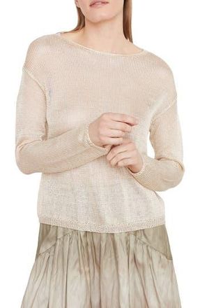 Vince Shiny Open Stitch Sweater in Light Straw at Nordstrom Rack, Size Large
