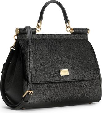 Dolce & Gabbana Womens Handbag Sicily Black Shoulder Bags