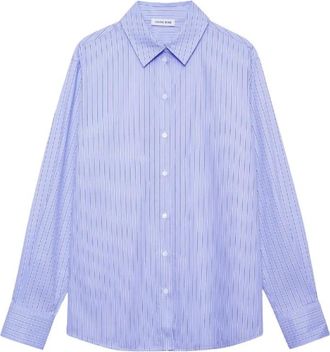 Anine Bing Essie Shirt - Dames - Overhemden - Blauw - XS - Katoen - Overhemden