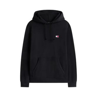 Tommy Jeans Regular Badge Hoodie - Heren - Sweatshirts & Hoodies - Zwart - Maat: L Katoen