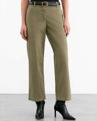 Nili Lotan Nohan Cropped Leg Pant In Military Green