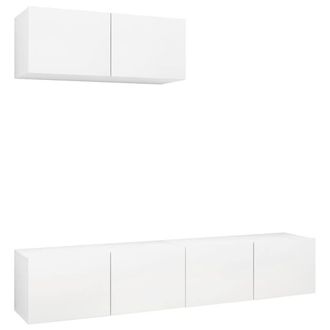 Berkfield Home TV Cabinets 3 pcs White Engineered Wood