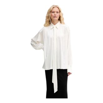 Aniye By Shirt met decoratieve band - Dames - Blouses & Shirts - Beige - Maat: XS Viscose
