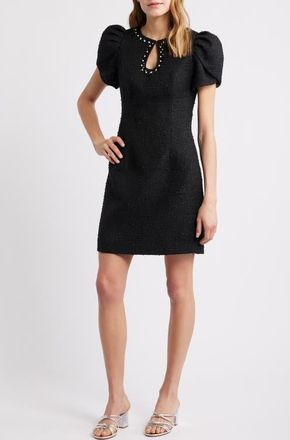 Lilly Pulitzer Emmylou Embellished Boucl&eacute; Shift Dress in Noir Chic Chick Boucle at Nordstrom, Size 12