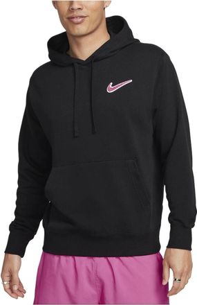 Nike Sportswear Pullover French Terry Hoodie Black Pinksicle FZ5201-010