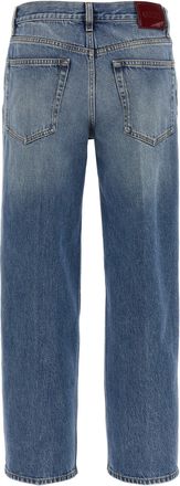 Gucci Womens Blue Cotton Straight-Leg Jeans Clothing