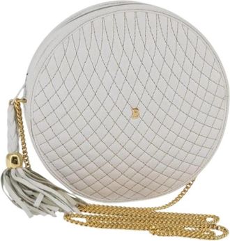 Bally Pre-owned Leather Cross Body Bag - Dames - Vintage Schoudertas - Wit - ONE Size - Leer - Vintage