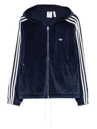 adidas x Wales Bonner zip-up sweater - unisex - Cotton/Recycled Polyester - M - Blue