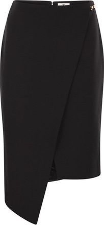 Elisabetta Franchi Crepe Skirt With Jewel Detail