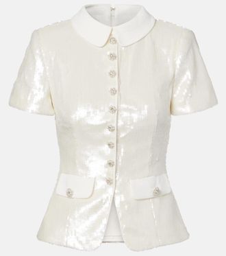 Self Portrait Sequined top