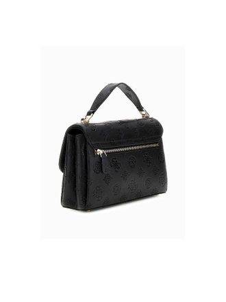 Guess Womens Top Handle Bag Black Logo Polyurethane - Top-Handle-Bags