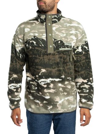 Columbia Mens Helvetia Ii Printed Half Snap Fleece Sportswear, Safari Sisters, S