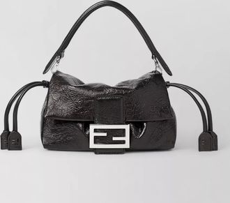 Fendi baguette small leather shoulder bag