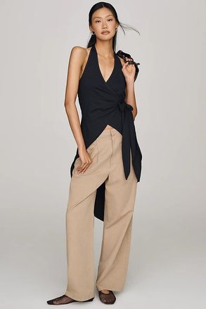 Maeve Halter Wrap Tunic Top