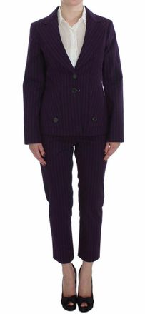Bencivenga Striped Stretch Coat Blazer Pants Womens Suit