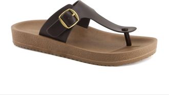 Andrea Womens Adjustable Buckle Sandal In Dark Brown