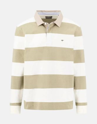 Fynch-Hatton Mens Striped Rugby Shirt New Off White - Multi - Size: 40