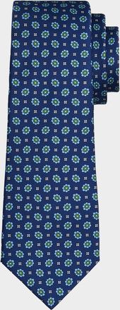 Kiton Men & apos;s Silk Micro-Floral 7-Fold Tie