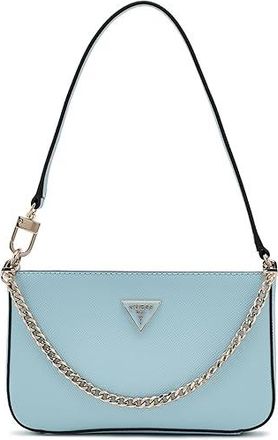 Guess Noelle Ii Mini Top Zip Shoulder Bag Shoulder Womens Handbags Aqua, Polyurethane