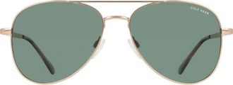 Cole Haan 57mm Aviator Sunglasses in Gold at Nordstrom Rack
