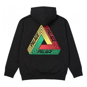 Palace Triangle Logo hooded Long Sleeves Unisex Black P19HD085