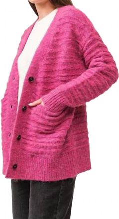 Dear John Denim Ivy Sweater Cardigan In Multi Pink