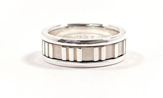Tiffany & Co. Atlas Silver Silver 925 Band Ring (Pre-Owned)