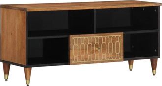 vidaXL Tv Cabinet 100x33x46 cm Solid Wood Mango Vidaxl