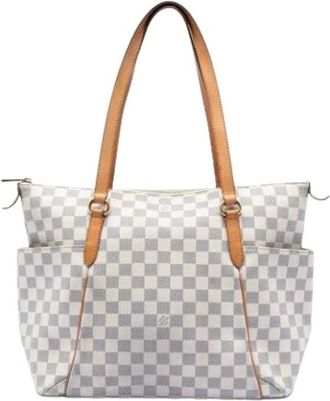 Louis Vuitton Pre-owned Tote Bags, female, White, Size: ONE SIZE Pre-owned Totally MM Tote Bag