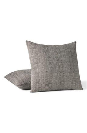 Coyuchi Lido Organic Cotton Throw Pillow Cover in Undyed W/Espresso at Nordstrom